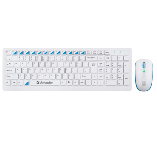 Комплект беспроводной клавиатура + мышь Defender Skyline 895 Nano, White